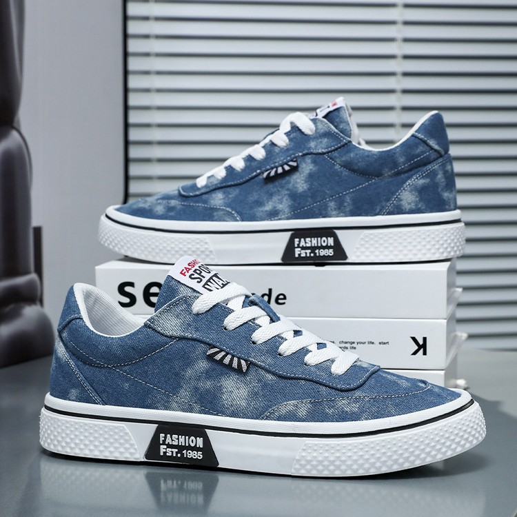 跨境大码青少年潮流帆布鞋男款2025新款百搭爆款男士休闲运动时尚