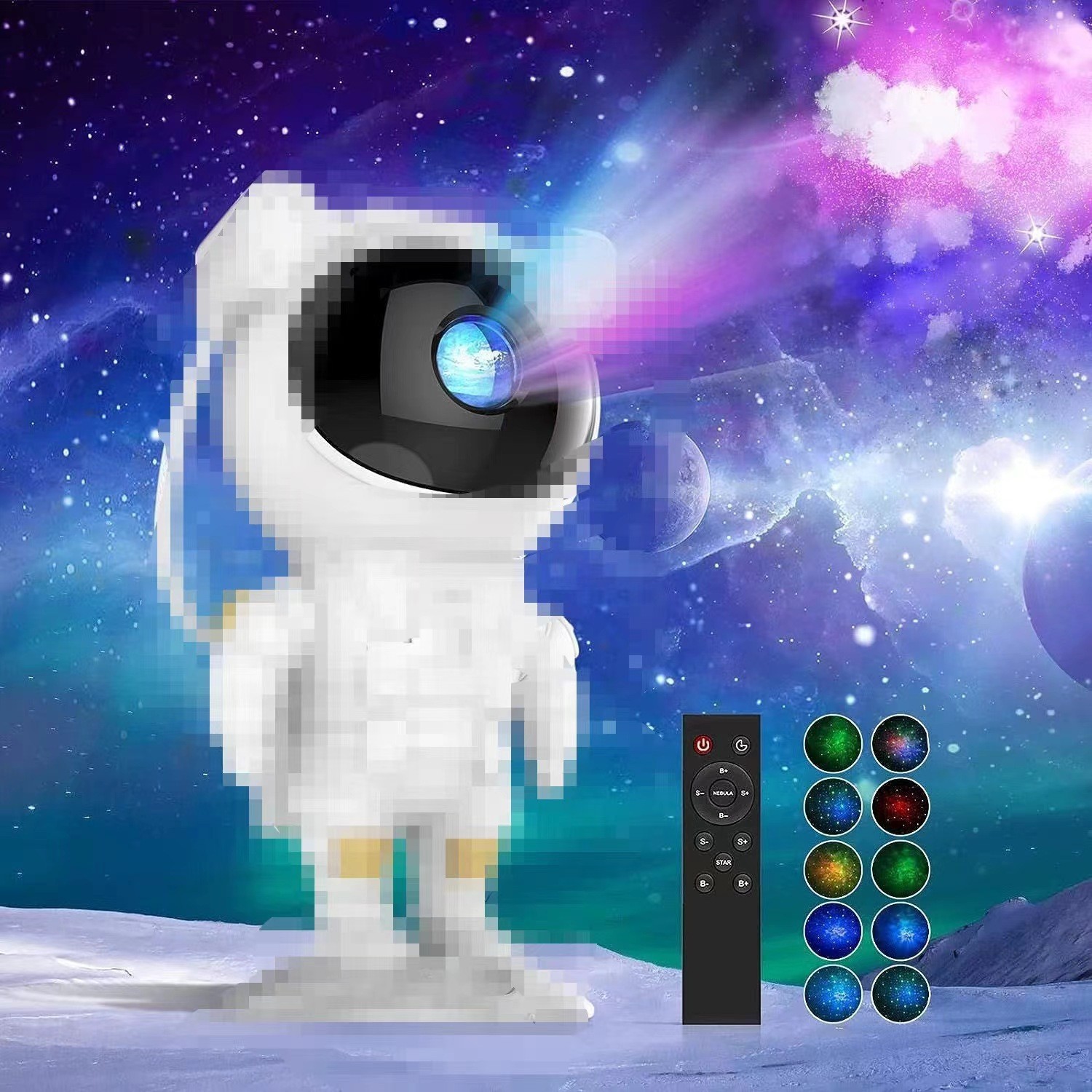 太空宇航员星空投影灯USB满天星氛围灯摆件星空灯礼品七 彩小夜灯