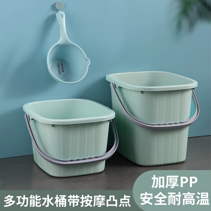 Thickened Square Water Bucket for Home Use, Portable Plastic Laundry Bucket, Foot Soaking Bucket, Dormitory Mop Bucket, Water Storage Bucket Thickened Square Water Bucket for Home Use, Portable Plastic Laundry Bucket, Foot Soaking Bucket, Dormitory Mop Bucket, Water Storage Bucket