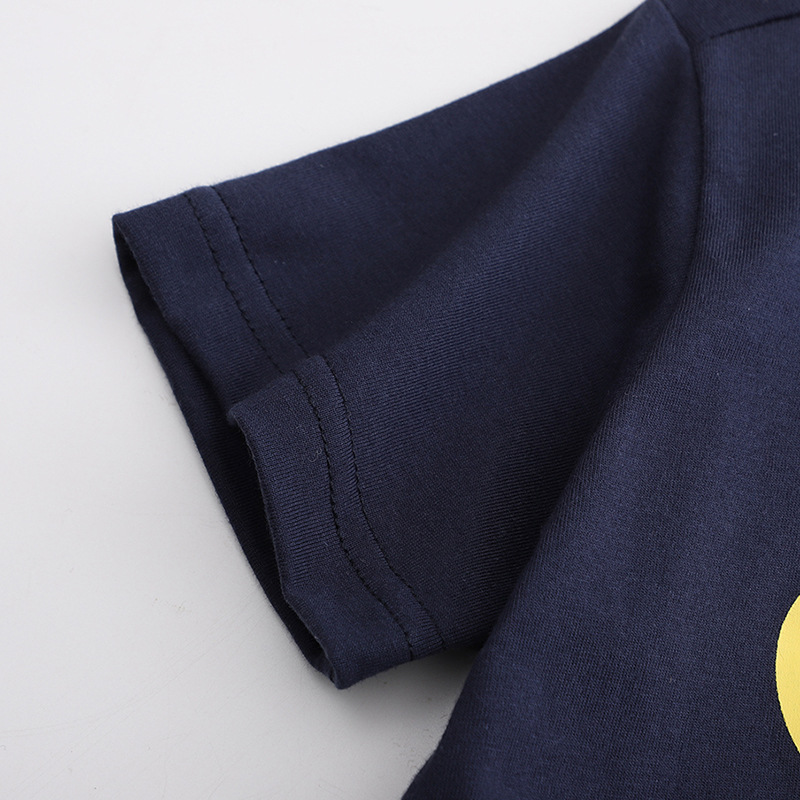 JOJOBEBE ropa infantil europea y americana verano nuevos niños de manga corta de dibujos animados de manga corta impresa cuello redondo niños Camiseta de algodón