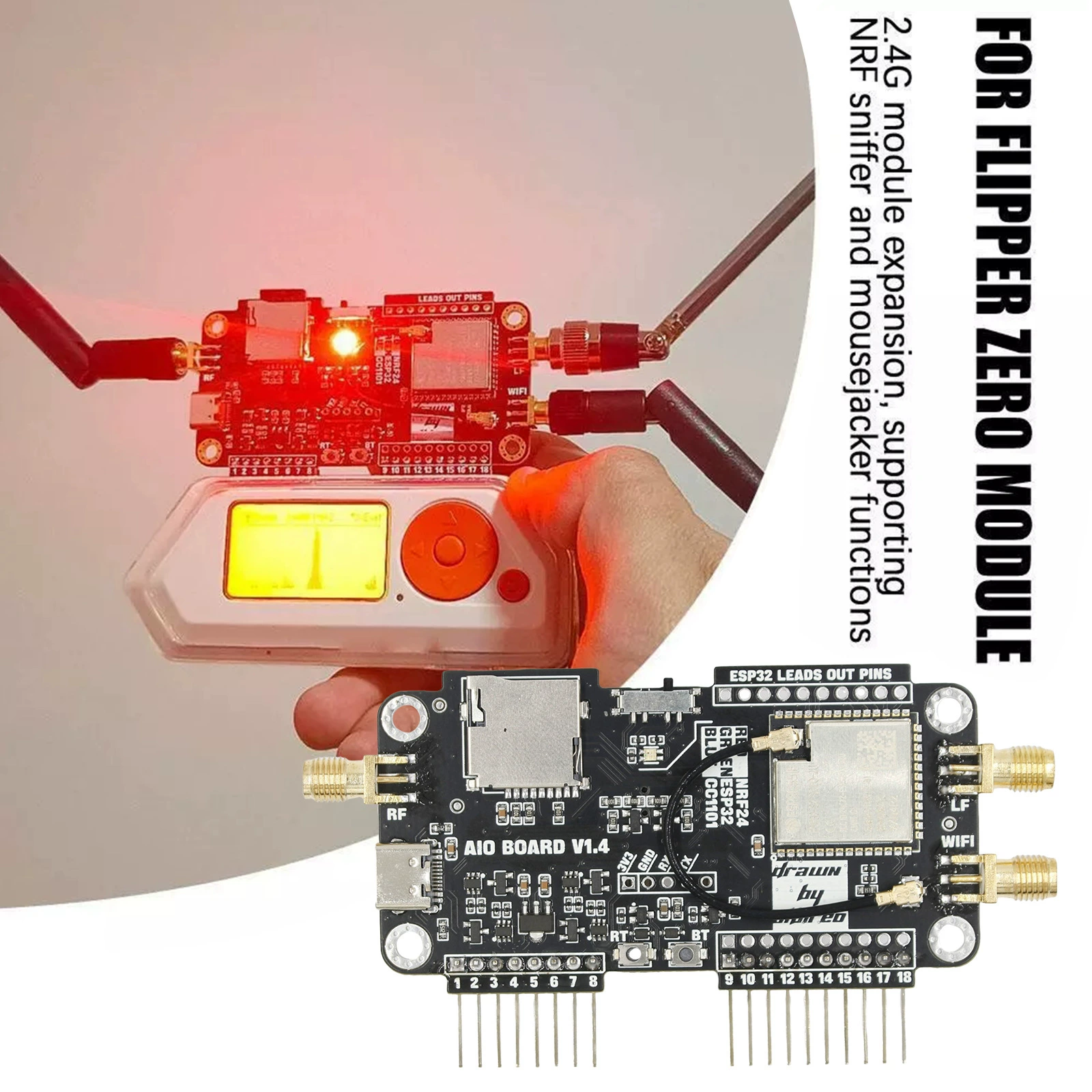 WIFI тройной расширительный модуль NRF24+ESP32 мультимодуль расширения