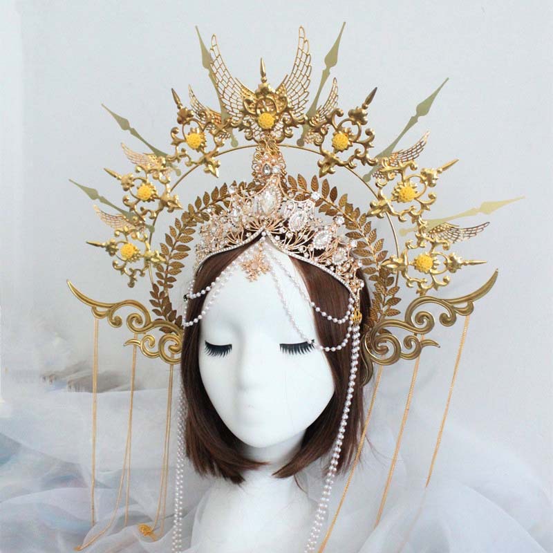 Lolita corona material paquete hecho a mano Lolita corona Navidad cumpleaños exagerado pasarela show tocado Accesorios