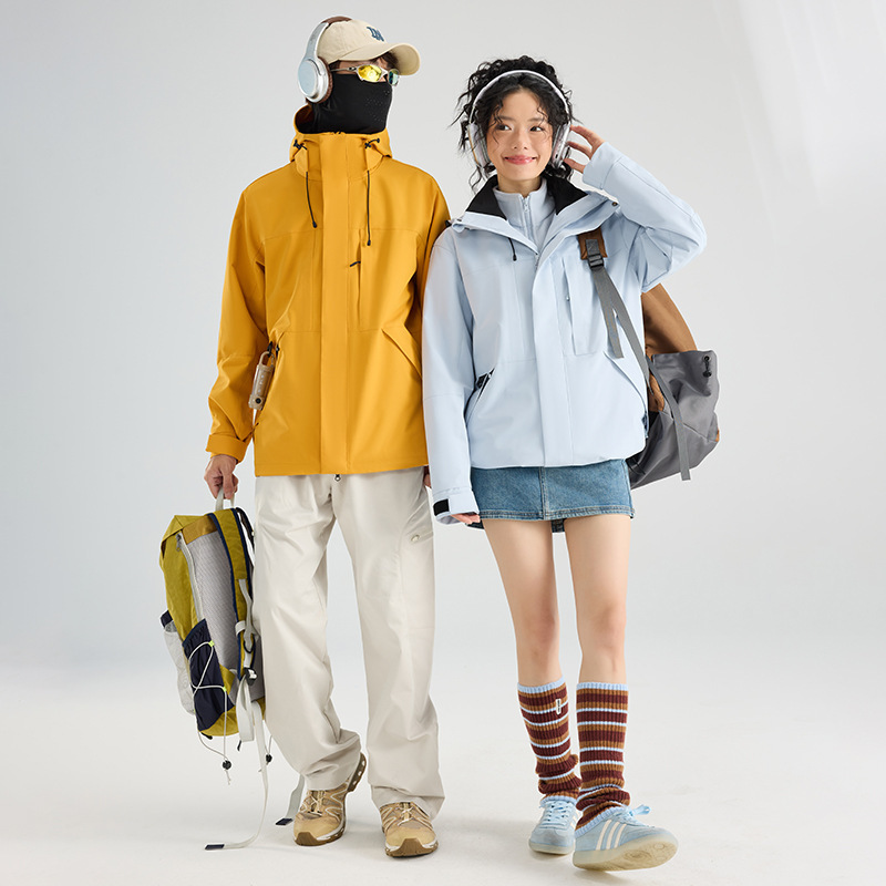 Camel Same Style Couple's Outdoor Windbreaker Jacket Men's Breathable Windproof Waterproof Jacket Men's Mountaineering Jacket