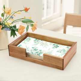 桌面纸巾木质收纳盒浴室台面一次性洗脸整理架卧室床头卫生纸盒