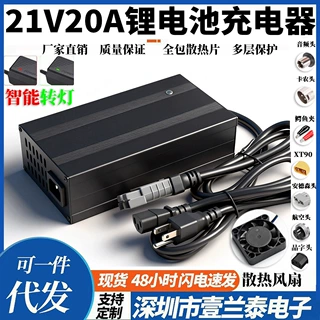 21V20A锂电池充电器 21V5A6A10A15A20A五串18650聚合物锂电充电器