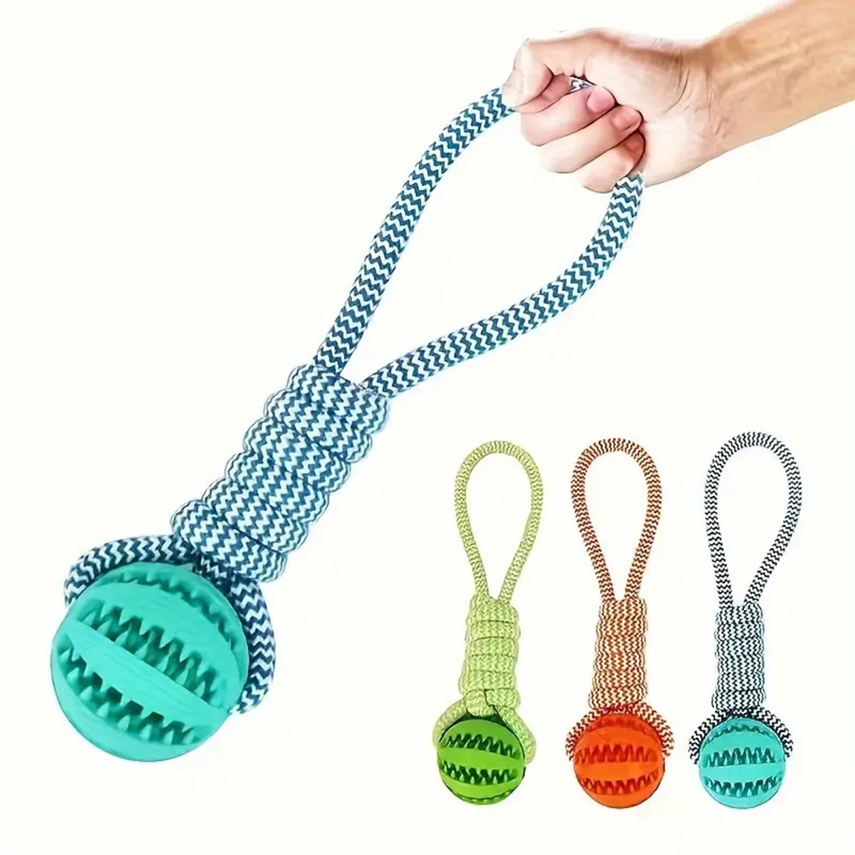 Amazon Pet Watermelon Ball Dog Toy with Leash Tug of War Chewing Teething Toy for Dogs Food Leaking Feature_voghion.com