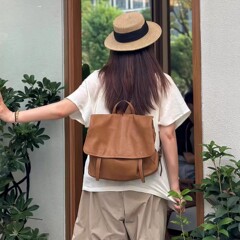 宋佳同款休闲复古学院风邮差双肩包高级感百搭上课通勤大容量背包