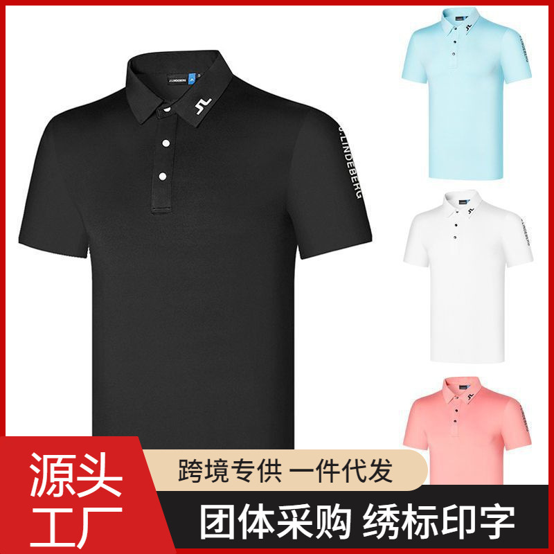 Summer New Golf Clothing Men's Short-Sleeved T-Shirt Sports Polo Shirt Sweat-Wicking Breathable Jersey Top