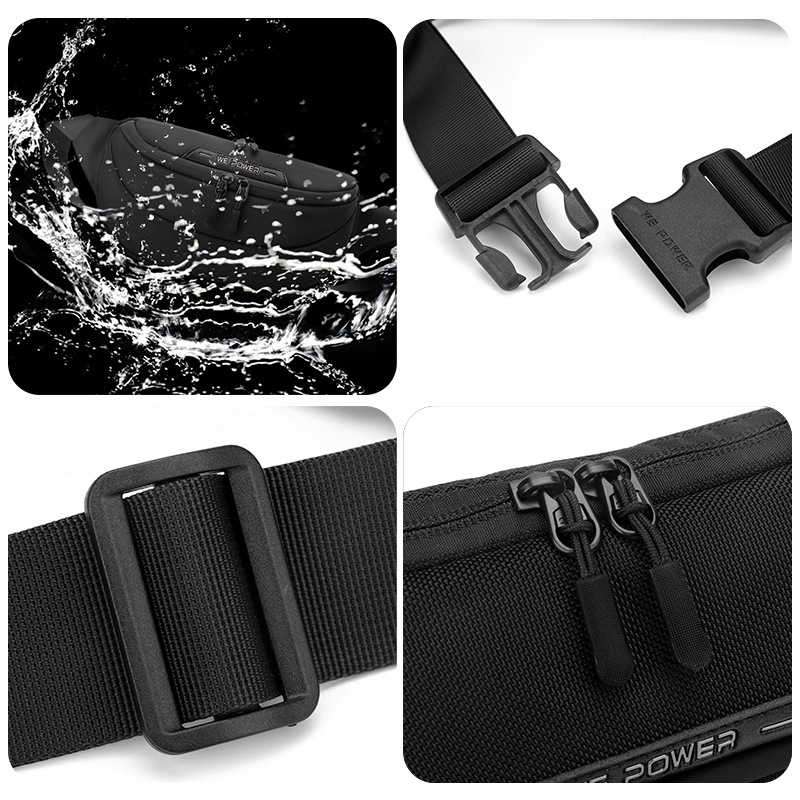 WEPOWER nueva bolsa de pecho de viaje, bolsa de viaje para hombres, bolsa de viaje al aire libre, bolsa de cintura impermeable