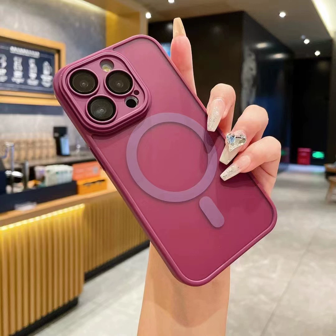 Чехол для телефона Apple iPhone 16, магнитное крепление (MagSafe), защита объектива, титаново‑серый