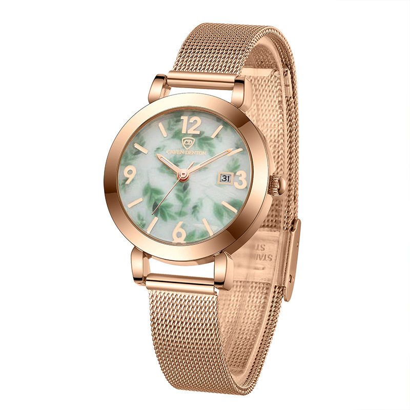 Reloj retro estilo chino azul y blanco de porcelana reloj de correa de malla reloj de moda de mujer reloj de cuarzo de una pieza de entrega
