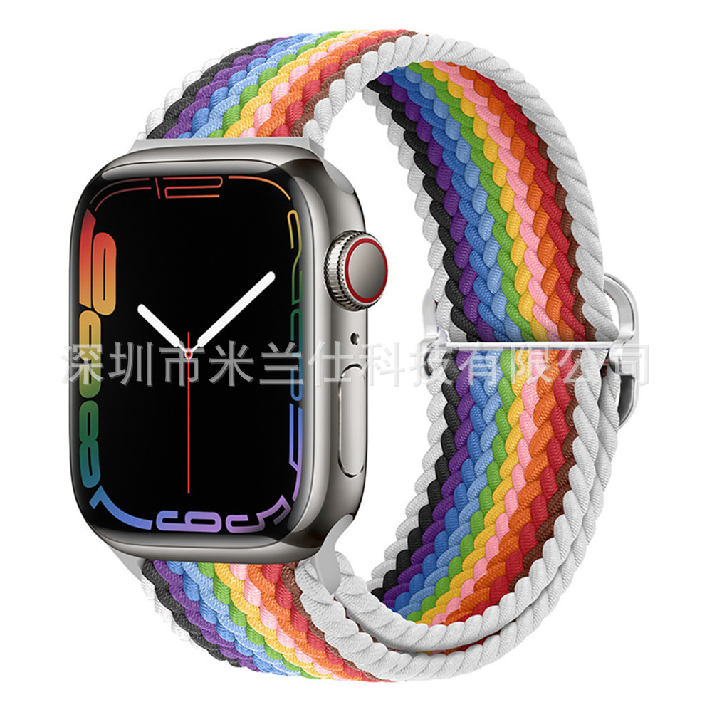 Nylon tejido para Apple iwatch456789 Apple ultra2 hebilla deslizante elástica S9 correa de reloj fabricante