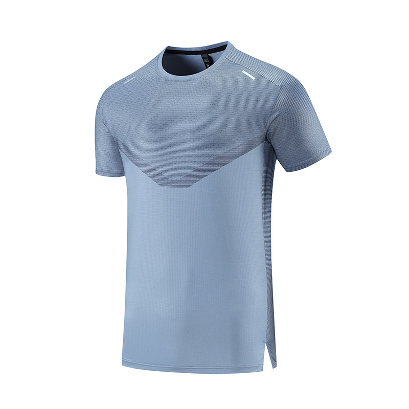 Verano de los hombres de negocios casual de secado rápido ropa de seda de hielo de manga corta deportes cuello redondo Camiseta de la aptitud UA misma camiseta impresa LOGOTIPO