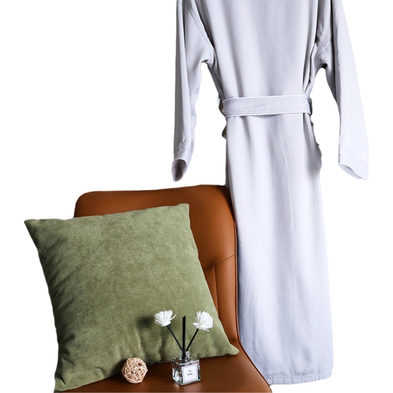 Hotel Bathrobe, Beauty Salon Nightgown, Pure Cotton, Thickened, Same Style as Hilton, Soft and Absorbent