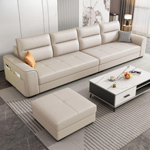 M姳5新款简约现代猫抓布艺沙发客北欧小户型科技布沙发直排整装组