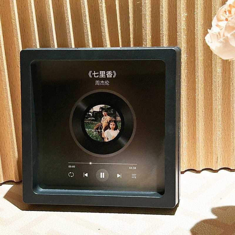 歌う音楽冷蔵庫マグネットフォトフレームビニールレコード、カップル、友人、親友向け|undefined