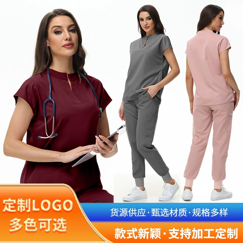 Трансграничная одежда для мытья рук Женский набор воротник для похудения Стоматологическая больница зоомагазин Рабочая одежда Медицинская одежда для мытья рук