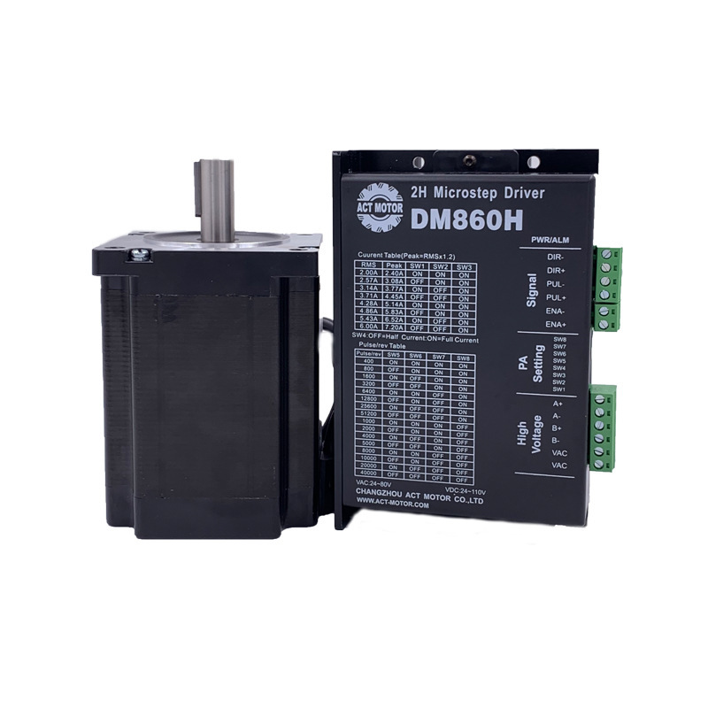 Accesorios de máquina de grabado Ancote 86 conjunto de motor paso a paso reductor de dos fases de cuatro hilos DMA860H driver