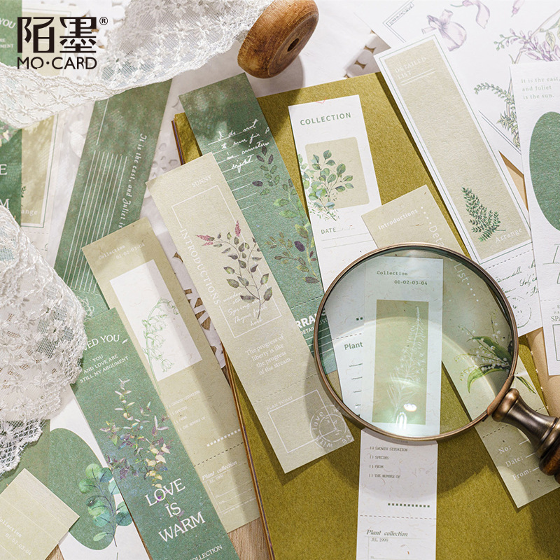 Moe Mo Long Strip Note - A River of Wind and Moon Series, 30 Artistic and Fresh Handwritten Diary Decorative Materials, Choose 6 Styles