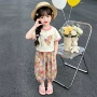 女童新款夏季印花套装