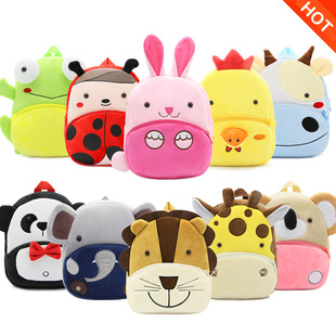 Cute Net red zoo cartoon Plush Backpack children's bag backpack bag factory direct school bag