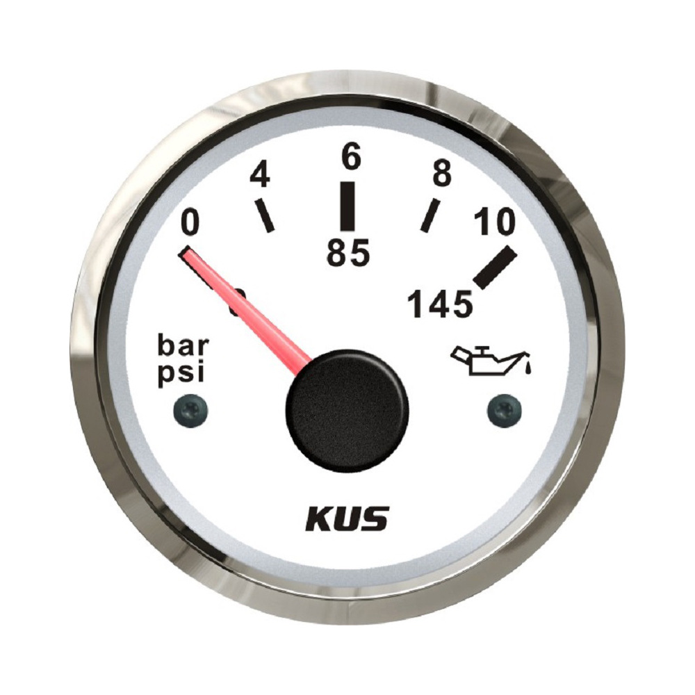 52mm Universal with – Universal automobile instrument - white-gauge-0-10bar