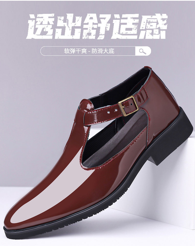 Dép sandal nam quai ngang xỏ ngón mặt đan sợi thoáng khí đi biển ngoài trời — Màu nâu, Màu đen chi tiết 8