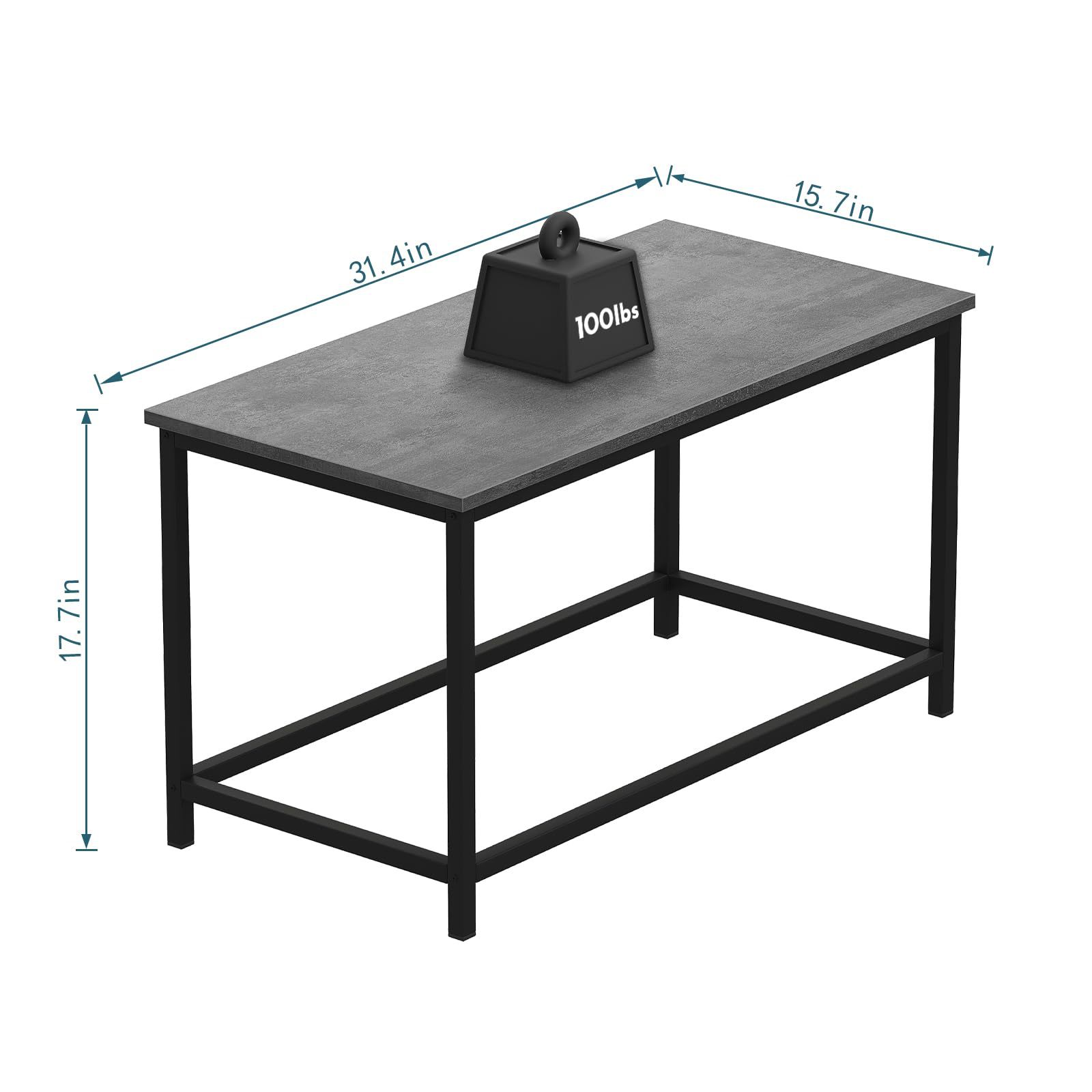 Mesa de café de madera mesa de té de lujo ligera sala de estar sofá mesa de café de madera maciza rectangular de alta calidad