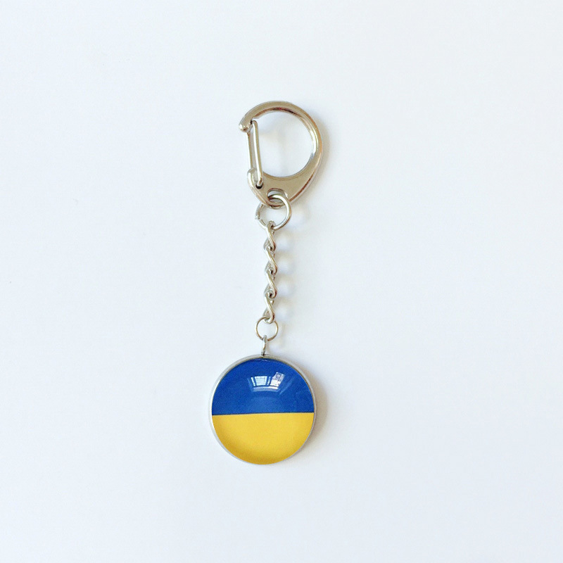 13g Weight Bag Pendant, Keychain Classification 1 Piece Quantity Holiday, Daily Occasion 316 Stainless Steel , Alloy Material National Flag Pattern Epoxy Design Simple Style Style 1 Piece Simple Style National Flag 316 Stainless Steel Alloy Epoxy Bag Pendant Keychain 25