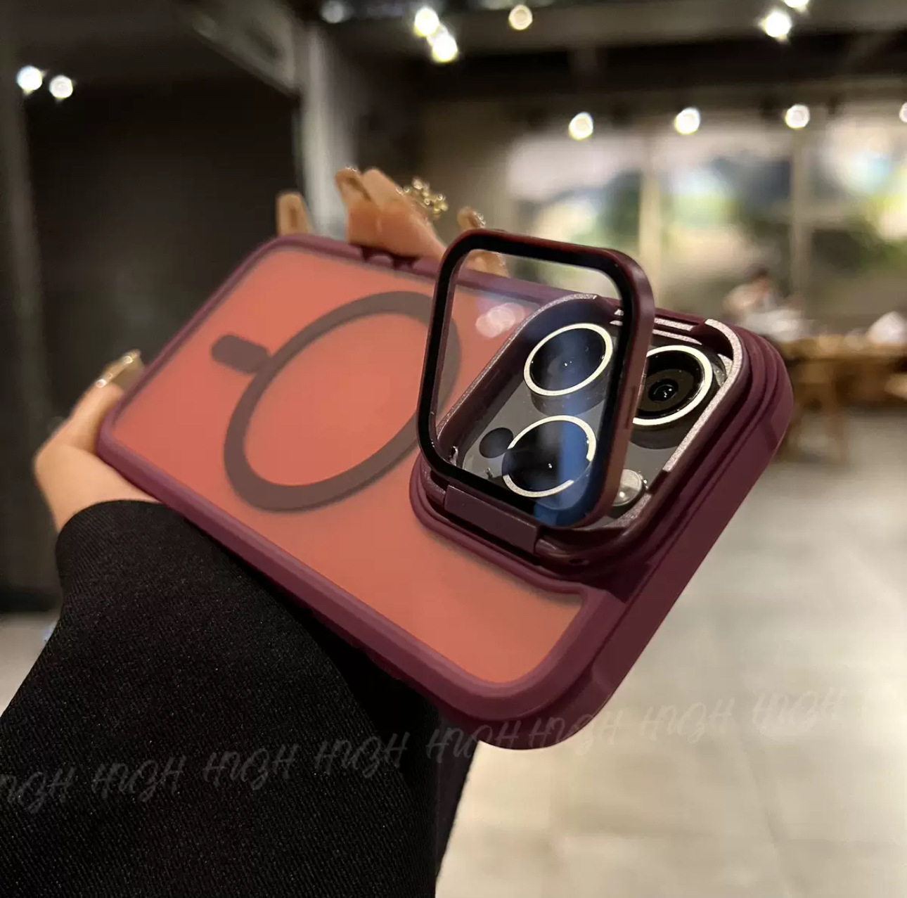 Soporte de lente para gafas para Apple 16Promax Skin Mat Magnetic Case iPhone 15 Case