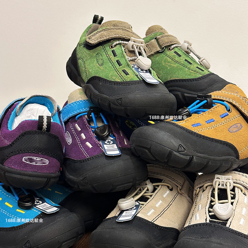 재스퍼 새로운 봄 야외 하이킹 신발 안티 벨벳 Cowhide 캐주얼 운동화 소년 소녀 중학교 어린이