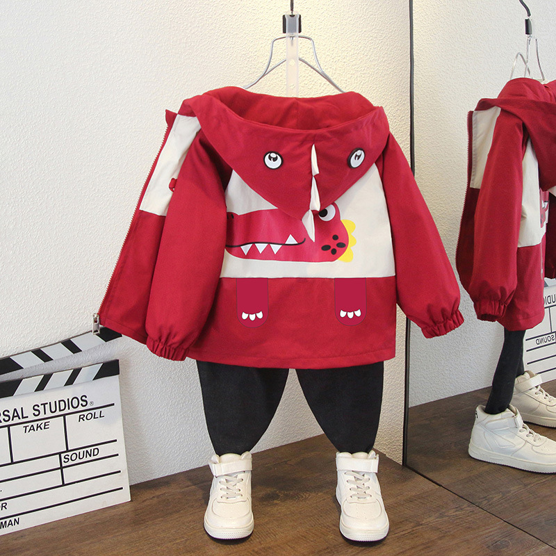 Children's Clothing 2025 Boys' Coat Spring and Autumn Children's Thin Cartoon Western Style Windbreaker Girls' Trendy Color-block Jacket Top Children's Clothing 2025 Boys' Coat Spring and Autumn Children's Thin Cartoon Western Style Windbreaker Girls' Trendy Color-block Jacket Top