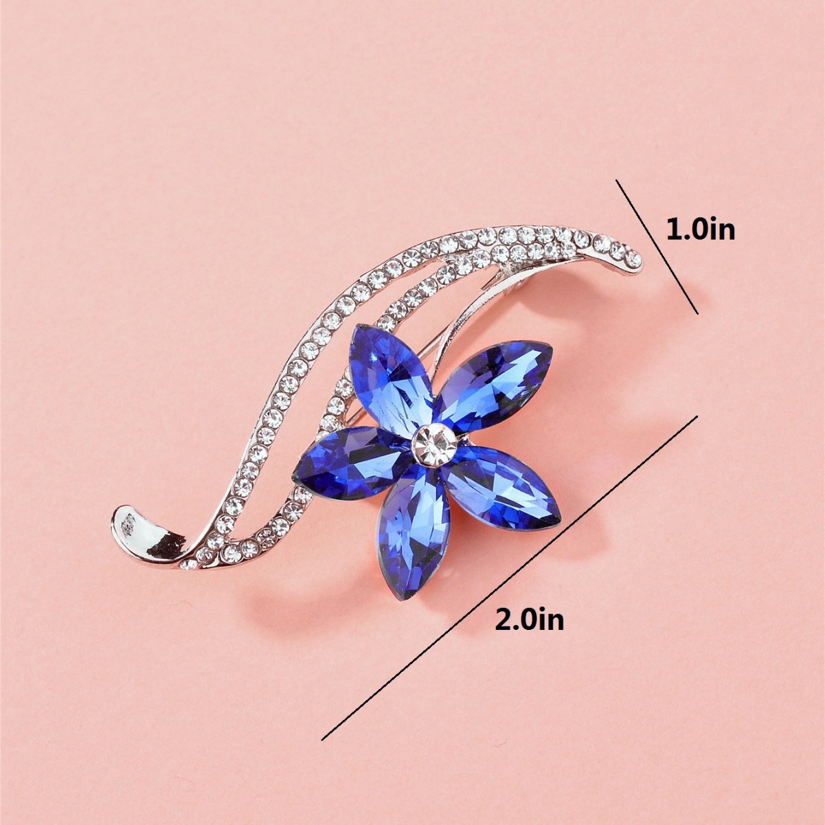 Amazon transfronteriza Venta caliente moda creativa Flor de cristal broche personalidad femenina elegante ramillete moda exquisita PIN