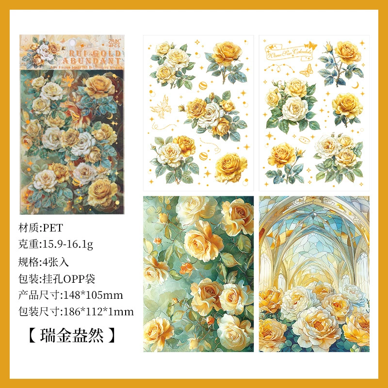 Children's Sticker Set, Custom Floral Planner Stickers, Assorted Designs (Single Pack)