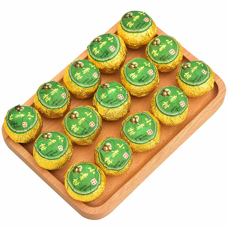 青皮新會小青柑普洱茶陳皮宮廷普洱柑普茶橘子茶桔普茶半斤一斤裝