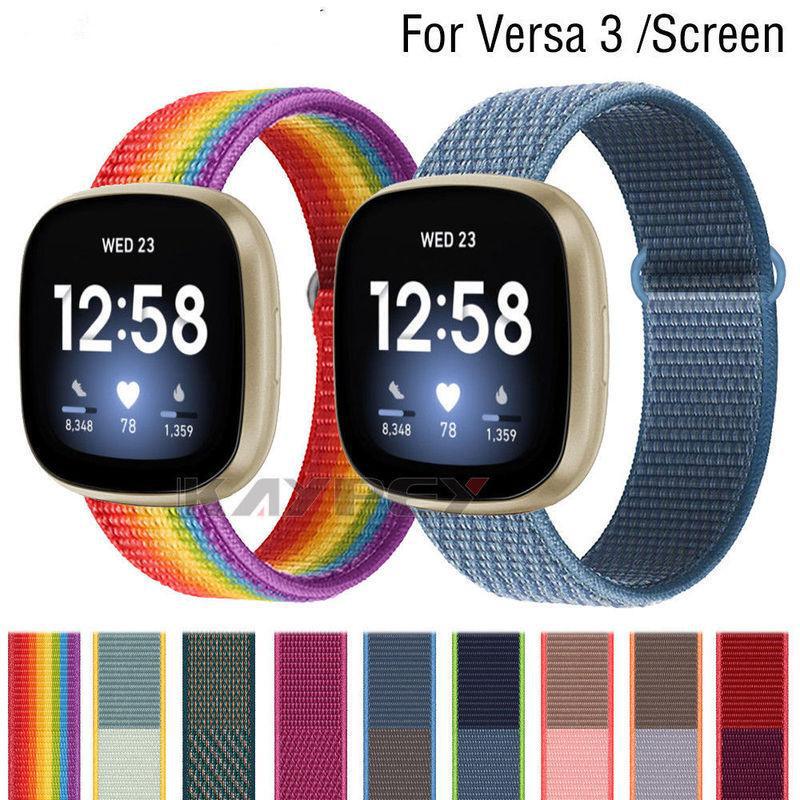 For Fitbit Versa3/Ftbit sense Nylon Loop Strap Phoebe Bracelet Strap Magic