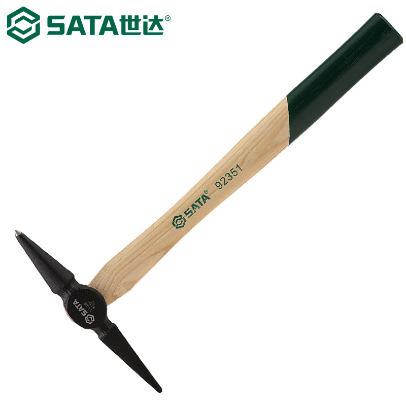 世达92351除渣锤胡桃木柄焊工焊接焊渣清除锤子尖锥铁锤0.5磅