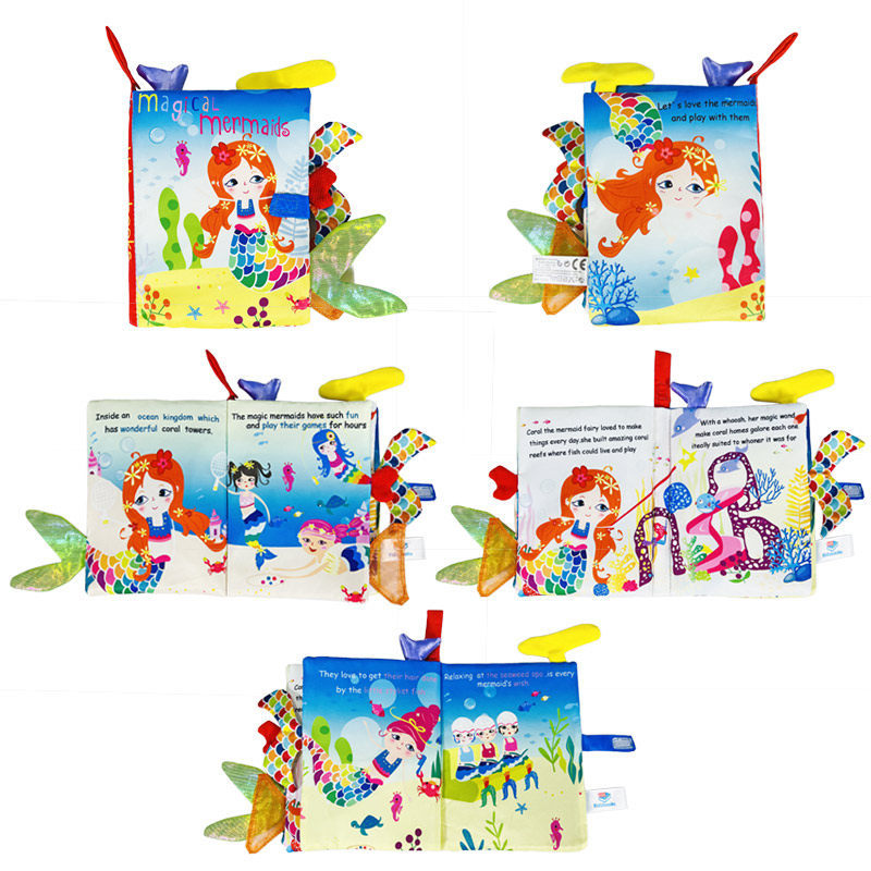 Libro de tela para bebés, con cola tridimensional, colores negro, blanco y rojo, desgarrable, juguete educativo. image 23