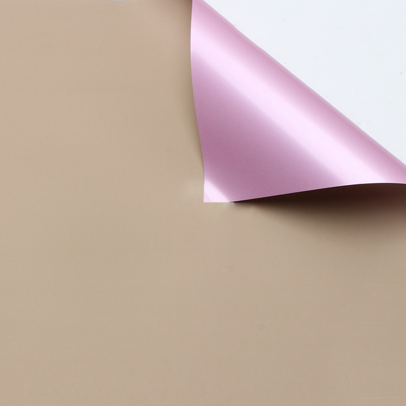Rosa brillante señora flor embalaje de papel de película plástica impermeable perlada hecha a mano DIY florista materiales de flor al por mayor