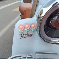 Трехмерные Цветочные автомобильные наклейки аксессуары для украшения электромобиля 3D красочный цветок мультфильм интерьер автомобиля украшения для шлема