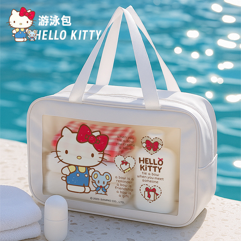 サンリオ正規品 夏休み 水泳 フィットネス 旅行 収納 大容量 ビジュアル ポータブル 化粧品とスキンケア製品 トイレタリーバッグ|undefined