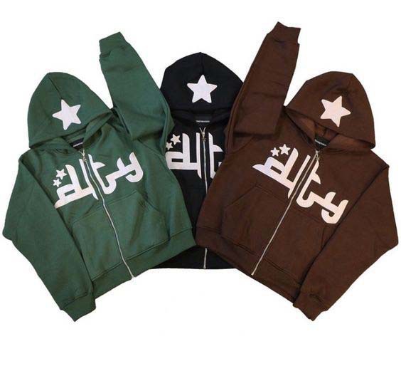 Herren Zip Up Hoodie Y2k Oversized Gothic Kapuzenpullover Mit Print_voghion.com