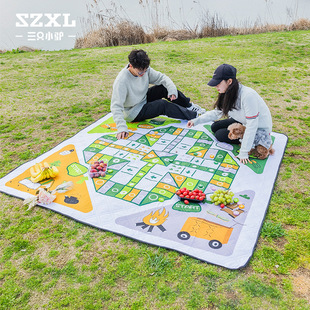 Three Little Donkeys Picnic Mat Damp-proof Mat Thickened Spring Tour Lawn Outdoor Camping Tent Beach Portable Picnic Mat