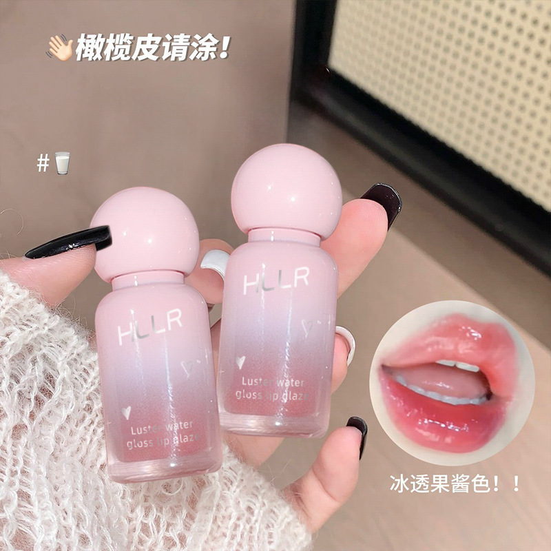 Helen Beauty Mirror Water Mirror Lip Glaze Moisturizing Glass Lip Plump Lip Whitening and Tender Lipstick Lip Gloss Wholesale