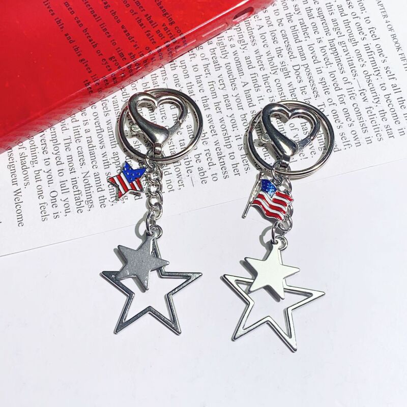 New European and American Style Alloy Star American Independence Day Bag Decoration Polaroid Camera Accessory Gift Wholesale New European and American Style Alloy Star American Independence Day Bag Decoration Polaroid Camera Accessory Gift Wholesale