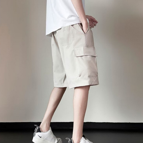 Summer thin work pants men's Japanese trendy brand mid-rise loose casual Korean style outerwear five-pocket pants for men