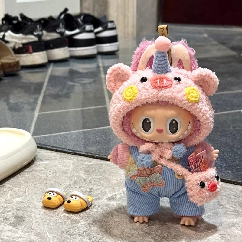 17 センチメートルラブブハートビートラブブビニールぬいぐるみペンダント服オーバーオールスーツ着替えベビー服靴|undefined