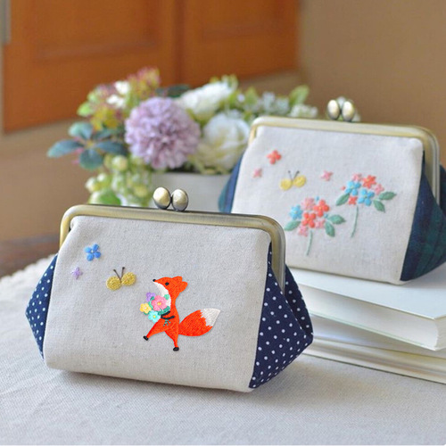 Ali Proposal Cute Fox Flower Embroidery Cloth Clothes Repair Bag Decoration DIY Patches Wholesale