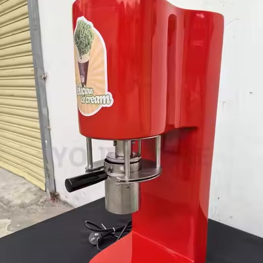 New red yellow white net red commercial spaghetti ice cream machine hard ice cream noodle machine