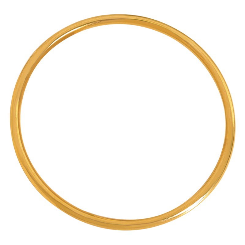 Nuevo estilo francés sin desvanecimiento retro anillo liso anillo multi-tamaño apilado pulsera simple única de acero de titanio joyería transfronteriza para las mujeres